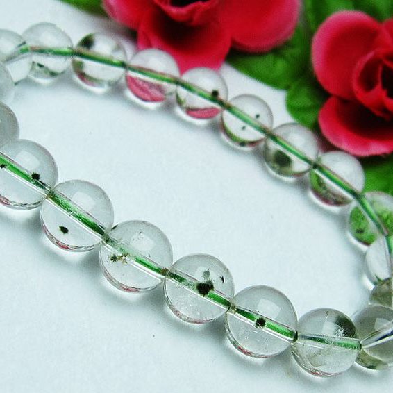 ホランダイト入り 水晶 ブレスレット 10mm [K1-2264]