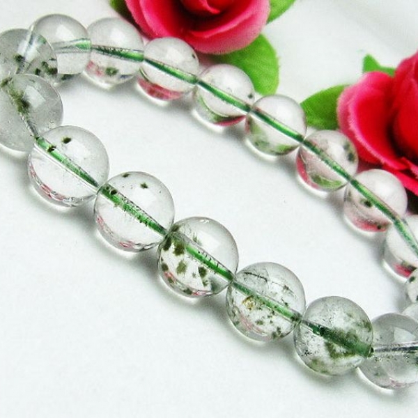 ホランダイト入り 水晶 ブレスレット 12mm [K1-2280]