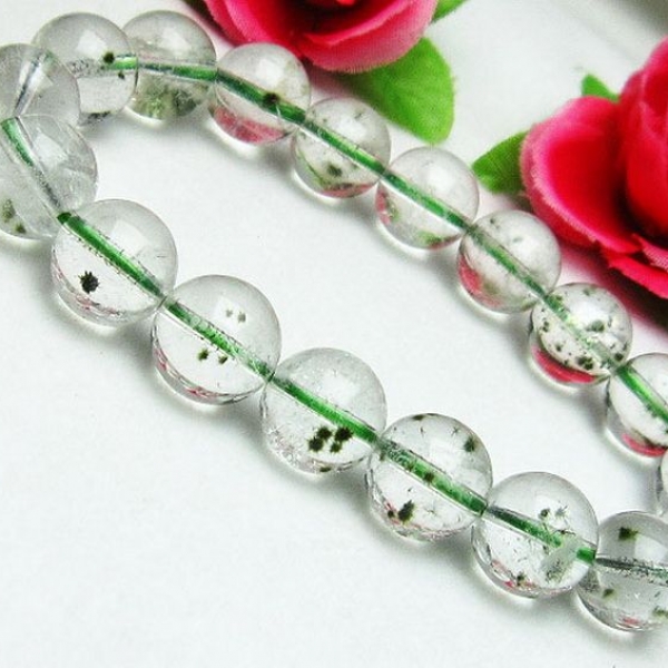 ホランダイト入り 水晶 ブレスレット 11mm [K1-2284]