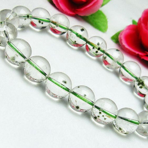 ホランダイト入り 水晶 ブレスレット 10mm [K1-2288]