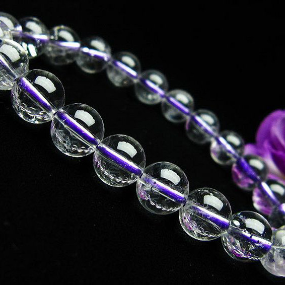 ブルー ストロベリークォーツ水晶 ブレスレット 8mm [K1-2360]