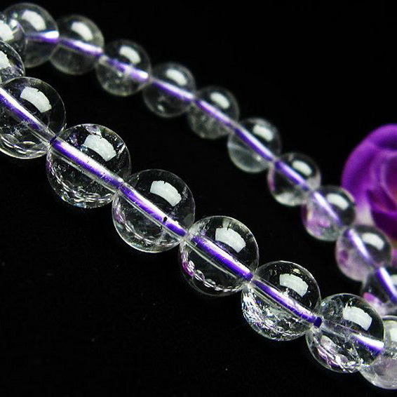 ブルー ストロベリークォーツ水晶 ブレスレット 10mm [K1-2374]