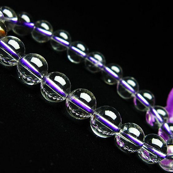 ブルー ストロベリークォーツ水晶 ブレスレット 9mm [K1-2377]