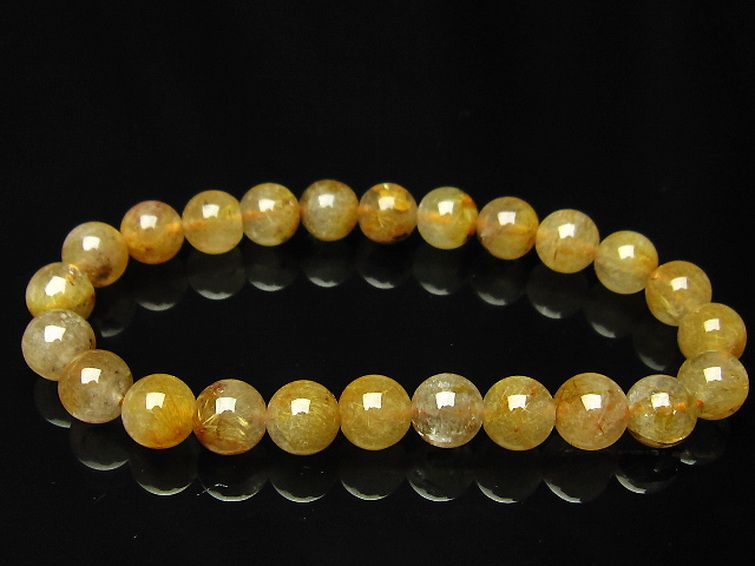 タイチンフラワー水晶 ブレスレット 8mm [L115-217]