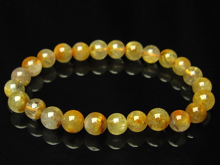 タイチンフラワー水晶 ブレスレット 7mm [L115-289]