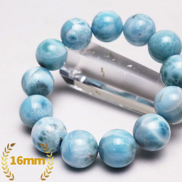 ☆愛と平和の石☆コミュニケーション能力を高める☆ ラリマー ブレスレット 16mm [L2-482]