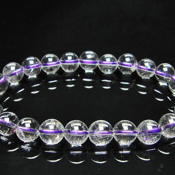 ブ ルーストロベリークォーツ水晶 ブレスレット 8mm [L352-202]