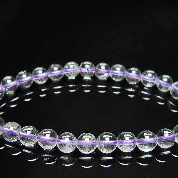 ブ ルーストロベリークォーツ水晶 ブレスレット 6mm [L352-203]