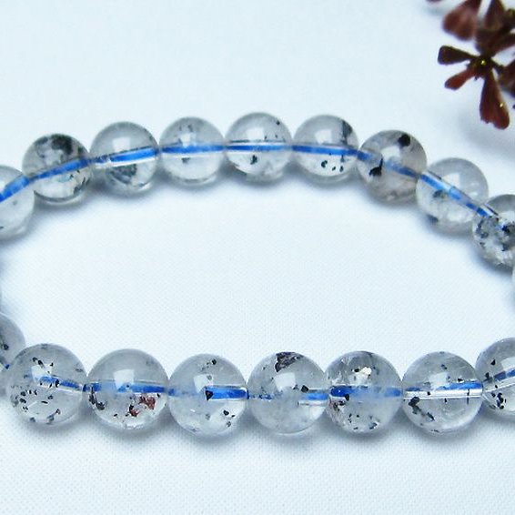 ブ ルーストロベリークォーツ水晶 ブレスレット 9mm [L352-236]