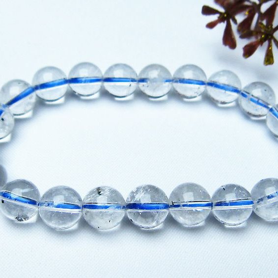 ブ ルーストロベリークォーツ水晶 ブレスレット 9mm [L352-296]