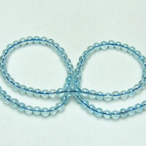 ブルートパーズ ネックレス 5 mm [L367-205]