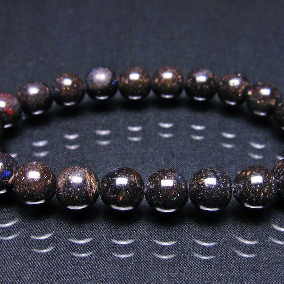 ブラックオパール ブレスレット 9mm [L378-359]