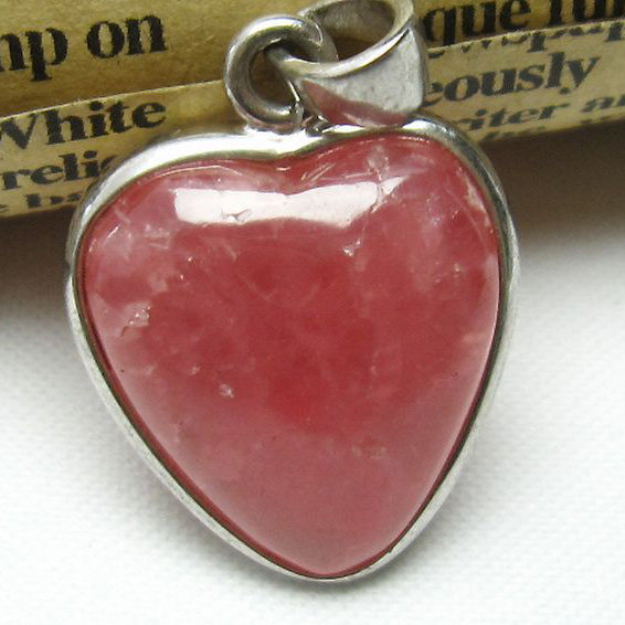 インカローズ ロードクロサイトハート ペンダント [L385-115]