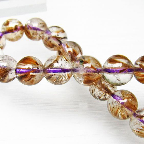 カコクセナイト インクォーツ  ブレスレット 8mm [L48-334]