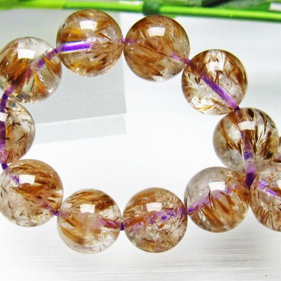 カコクセナイト インクォーツ ブレスレット 11mm [L48-359]