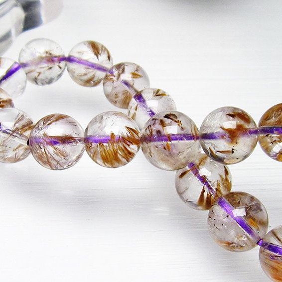 カコクセナイト インクォーツ ブレスレット 11mm [L48-391]