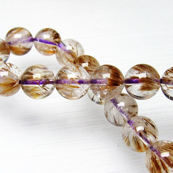 カコクセナイト インクォーツ  ブレスレット 9mm [L48-397]