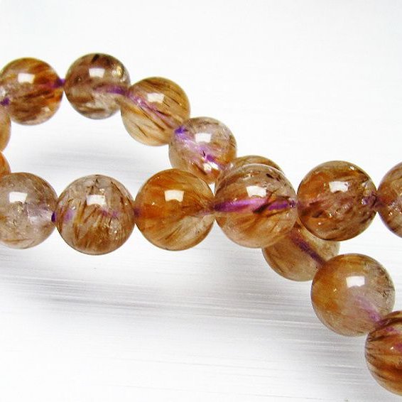 カコクセナイト インクォーツ ブレスレット 9mm [L48-420]