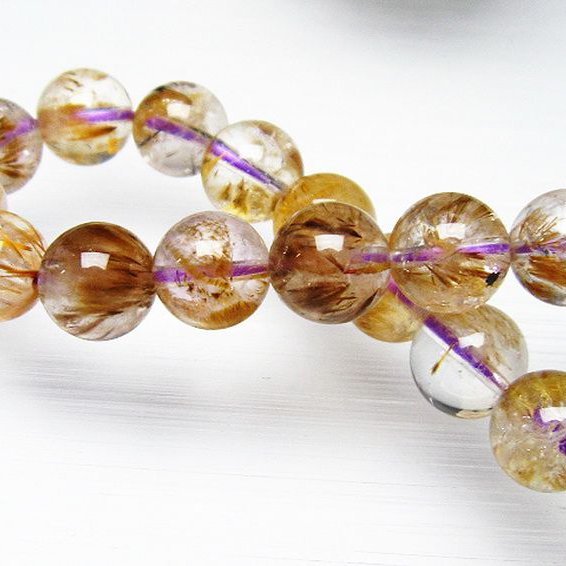 カコクセナイト インクォーツ ブレスレット 9mm [L48-428]