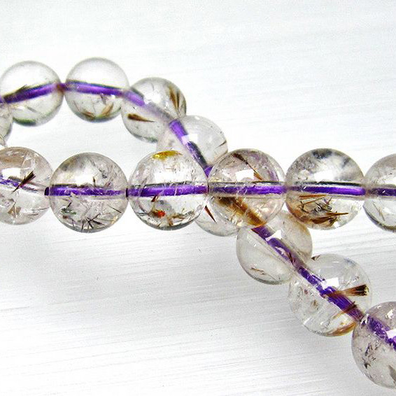 カコクセナイト インクォーツ  ブレスレット 9mm [L48-510]