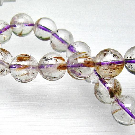 カコクセナイト インクォーツ ブレスレット 9mm [L48-514]