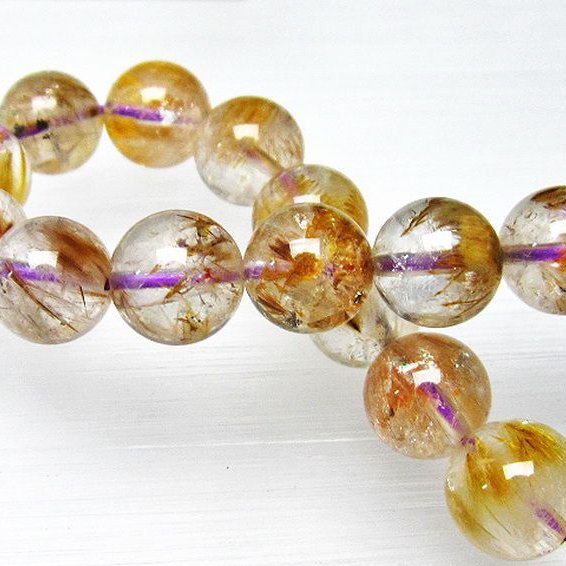 カコクセナイト インクォーツ ブレスレット 11mm [L48-680]