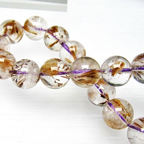 カコクセナイト インクォーツ ブレスレット 11mm [L48-683]