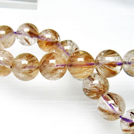 カコクセナイト インクォーツ ブレスレット 11mm [L48-684]