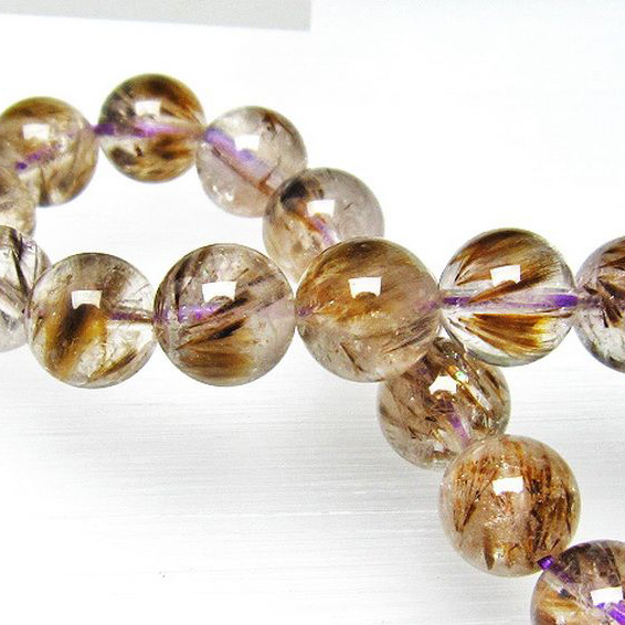 カコクセナイト インクォーツ  ブレスレット 10mm [L48-756]