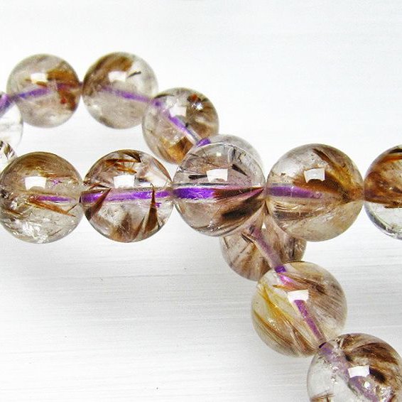 カコクセナイト インクォーツ ブレスレット 11mm [L48-764]