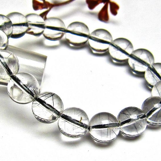 ブラックルチルクォーツ ブレスレット 10mm [h131-120]
