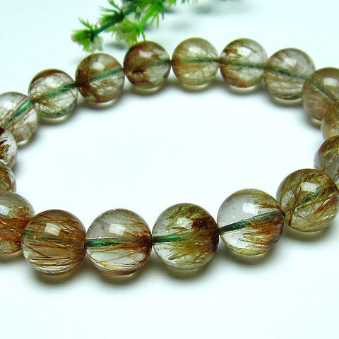 グリーンエピドート 緑簾石 ブレスレット 12mm [H133-3]