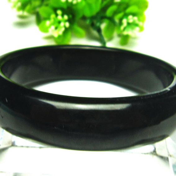 ゴールドキャッツアイオブシディアン バングル 58mm [H192-98]