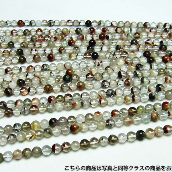 ガーデン水晶 一連 ビーズ8.5mm[H510-6]