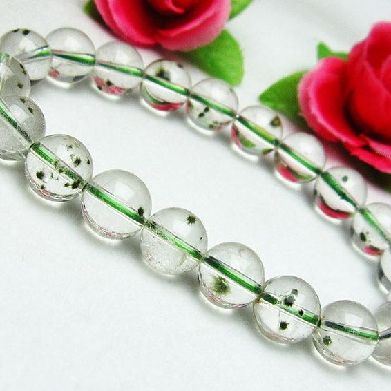 ホランダイト入り 水晶 ブレスレット 10mm [K1-2275]