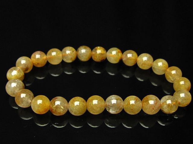 タイチンフラワー水晶 ブレスレット 8mm [L115-217]