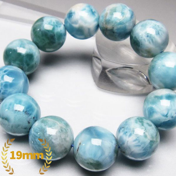 ☆愛と平和の石☆愛情と思いやりに満ちた関係を深める☆ ラリマー ブレスレット 19mm [L2-2016]