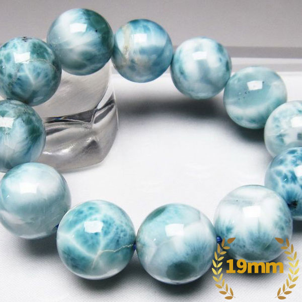 ☆愛と平和の石☆愛情と思いやりに満ちた関係を深める☆ ラリマー ブレスレット 19mm [L2-2070]