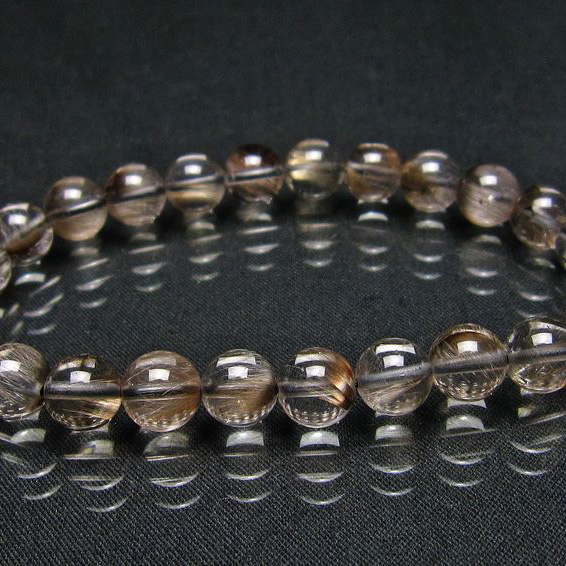 放射プラチナルチル ブレスレット 8mm [L386-27]