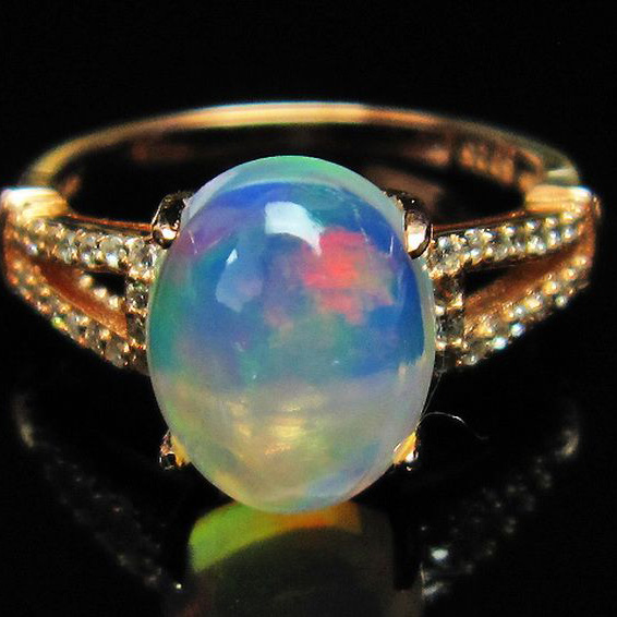 プレシャスオパール 指輪 (10号)[L388-7]