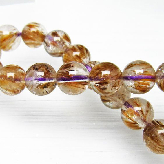 カコクセナイト インクォーツ  ブレスレット 9mm [L48-304]