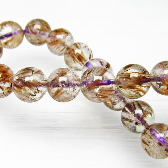 カコクセナイト インクォーツ ブレスレット 9mm [L48-347]