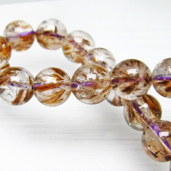 カコクセナイト インクォーツ ブレスレット 10mm [L48-352]