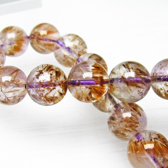 カコクセナイト インクォーツ  ブレスレット 11mm [L48-358]