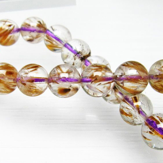 カコクセナイト インクォーツ  ブレスレット 9mm [L48-365]