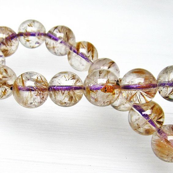 カコクセナイト インクォーツ ブレスレット 9mm [L48-638]