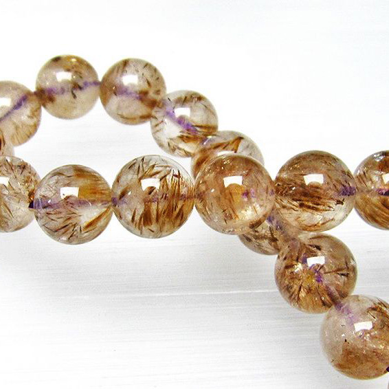 カコクセナイト インクォーツ  ブレスレット 9mm [L48-646]