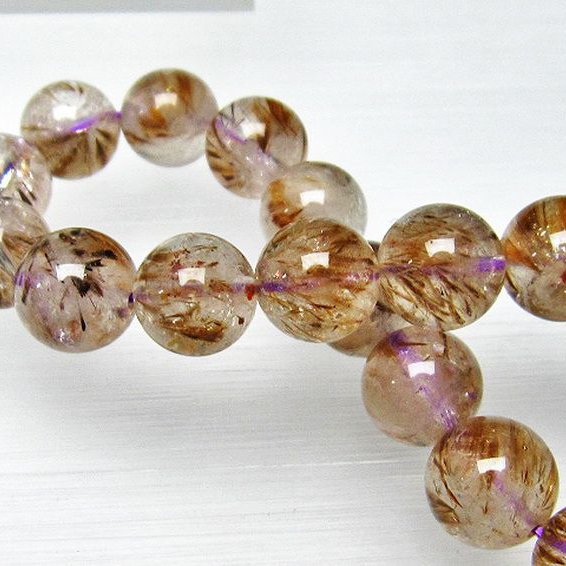 カコクセナイト インクォーツ ブレスレット 10mm [L48-666]