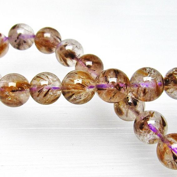 カコクセナイト インクォーツ ブレスレット 8mm [L48-753]