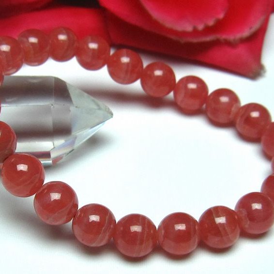 インカローズ ロードクロサイト ブレスレット 8mm [L56-715]